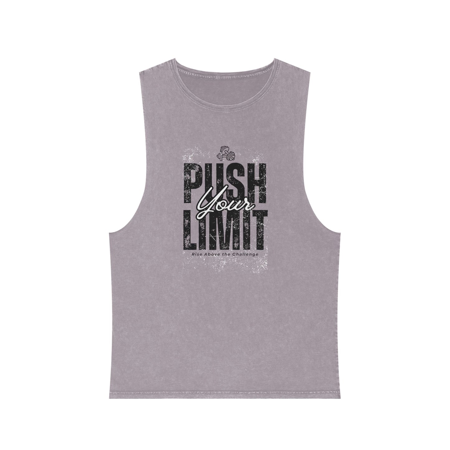 Stonewash Tank Top - Push Your Limit Inspirational Fitness Shirt