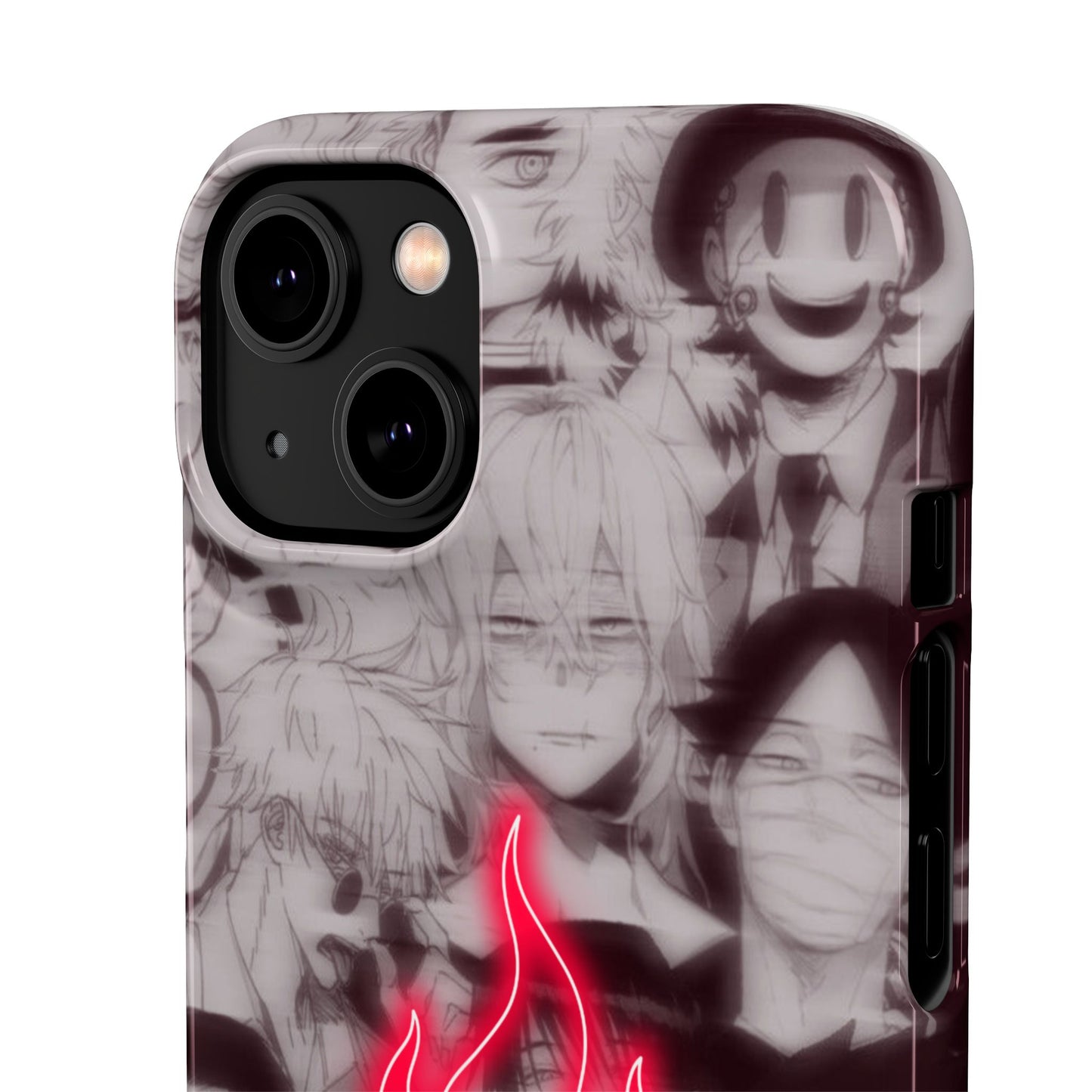 Anime Snap Cases, Neon Flame Phone Cases for Anime Lovers, Stylish Tech Accessories, Gift for Otaku, Vibrant Anime Phone Covers, Trendy Neon