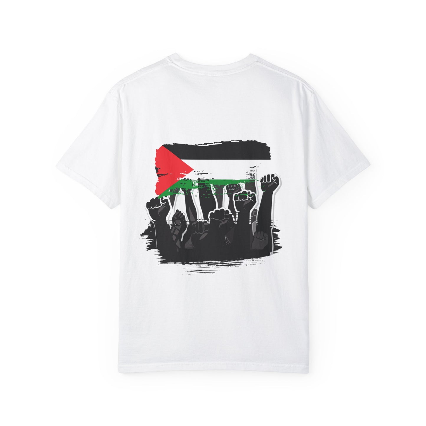 Activist Tee, Protest Shirt, Political Top, Solidarity Apparel, Human Rights Clothing, Free Palestine Unisex Garment-Dyed T-shirt