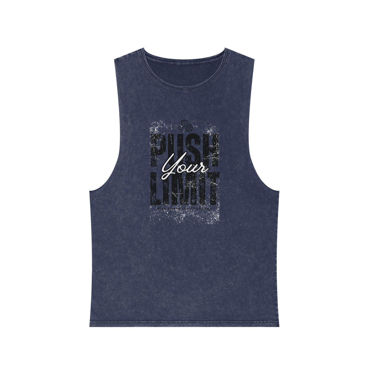 Stonewash Tank Top - Push Your Limit Inspirational Fitness Shirt